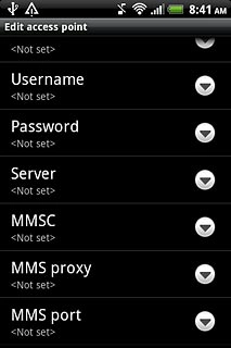 Press MMS port.