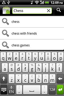 Key in the name of the required application and press the search icon.