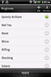 Press the different ring tones to listen to them.