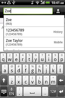 Press the required contact.