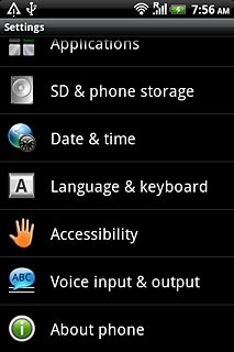 Press About phone.