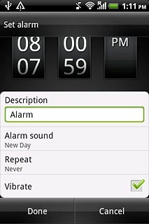 Press Alarm sound.