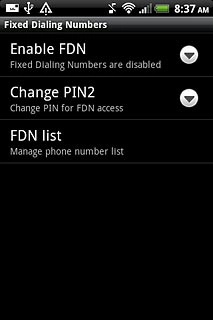 Press Enable FDN or Disable FDN (depending on the current setting).