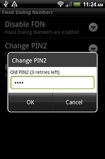 Key in your current PIN2 and press OK.