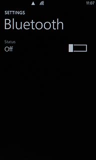 Press the indicator below Bluetooth to select On.
