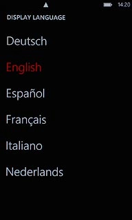 Press the required language.
