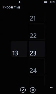 Press the confirm icon.