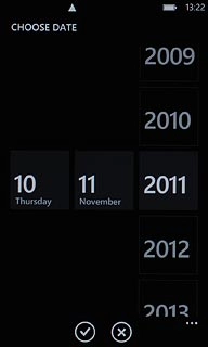 Press the confirm icon.