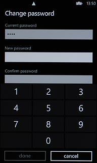 Key in your current phone lock code.Press the field below New password and key in a new phone lock code.