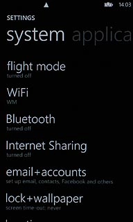 Press flight mode.