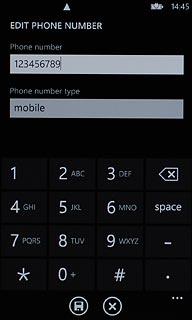 Press the field below Phone number type.