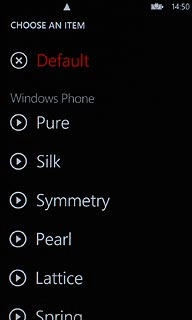 Once you've found a ring tone you like, press the required ring tone.