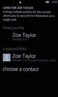 If no contacts are suggested.Press choose a contact.