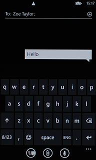 Press the send icon when you've written your text message.