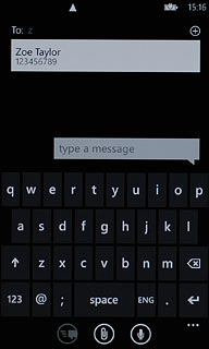 Key in the first letters of the required contact.Matching contacts are displayed.Press the required contact.