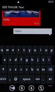 Press the send icon.