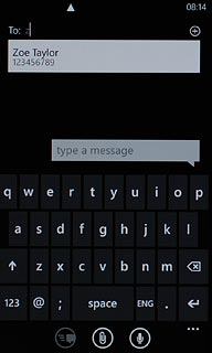 Key in the first letters of the required contact.Matching contacts are displayed.Press the required contact.