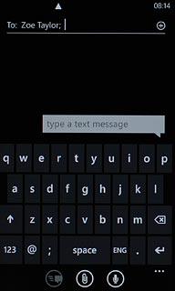 Press type a text message.Write the text for your picture message.