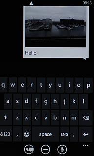 Press the send icon when you've finished your picture message.
