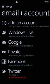 Press add an account.