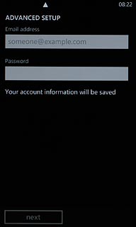 Press the field below Email address and key in your email address.