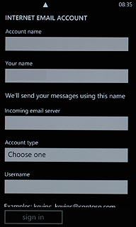 Press the field below Your name and key in the name you want to use as sender in your email messages.