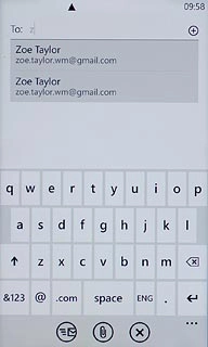 Key in the first letters of the required contact.Matching contacts are displayed.Press the required contact.Repeat the procedure to add more recipients.