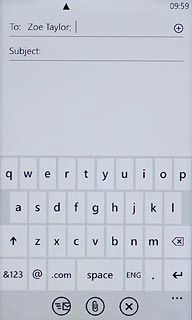 Press Subject and key in a subject for the email message.
