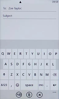 Press the text input field and write the required text.