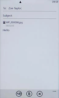 Press the send icon when you've finished your email message.