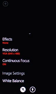 Press the video light icon.