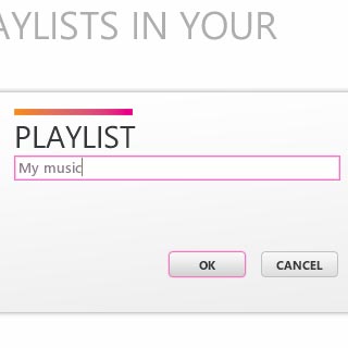 Key in a name for the playlist and select OK.