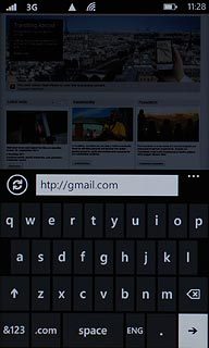 Key in http://gmail.com and press arrow right.