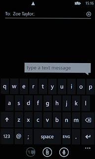 Press type a text message.Write the text for your text message.