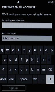 Press the field below Account type.