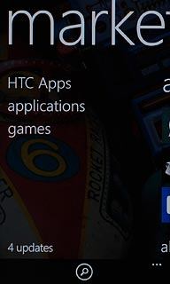 To search by category:Press HTC Apps, applications or games.Slide your finger left on the display.Press the required category.