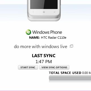 Press START SYNC to back up the phone memory.