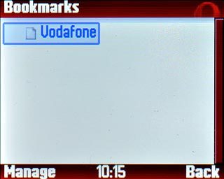 Highlight the required bookmark and press the Navigation key.