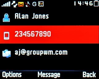 Highlight the required number and press Connect.