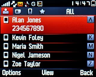 Highlight the required number and press Connect.