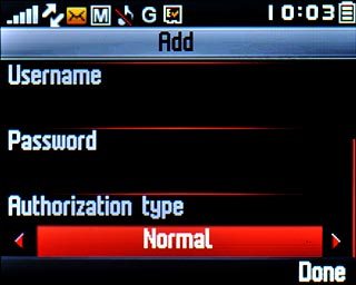 Highlight the field below Authorization type.