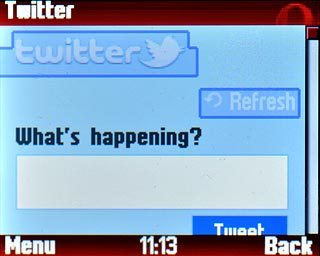 You can now use the application.Please note that Twitter isn't part of the original application package and therefore only a general description is given here.You have a number of options, such as:Write status updatesView status updates from people you followView messages sent directly to you