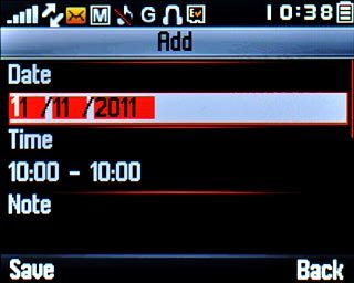 Highlight the field below Date and key in the required date.