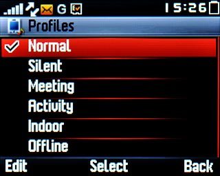 Highlight the current profile and press Edit.