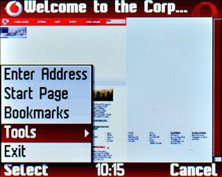 Scroll to Tools and press the Navigation key.