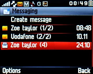 Highlight the required conversation and press the Navigation key.