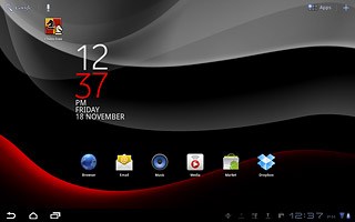The battery charging icon shows that the battery is charging.Further information: Charge the battery
