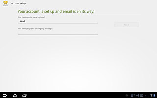 Press the field below Your name (displayed on outgoing messages) and key in the required sender name.