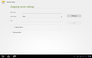 Press the field next to SMTP server and key in mail.vodafone.ie