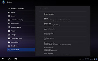Press the home icon to return to standby mode.